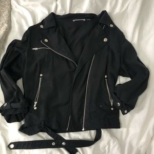 Black moto jacket